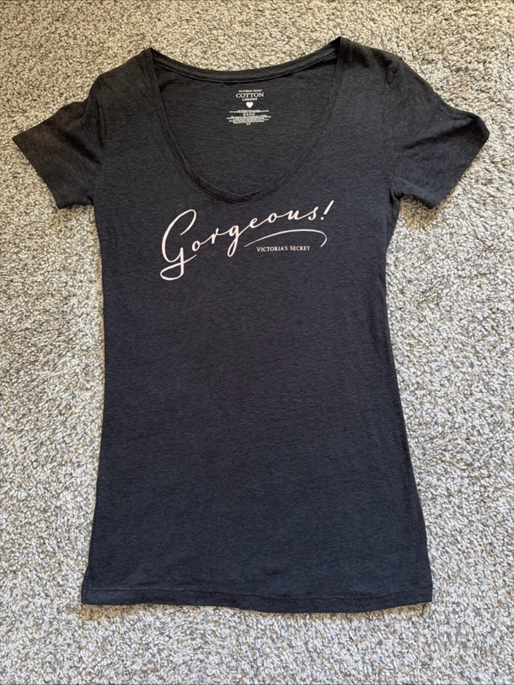 Victoria Secret Cotton Lingerie Gorgeous T-shirt